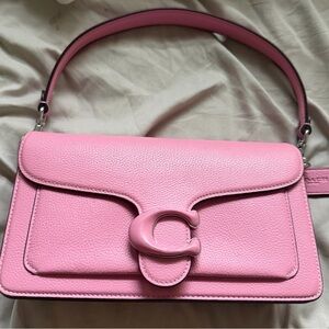 Coach Pink Pebbled Leather Tabby 26 Shoulder Bag with Signature C